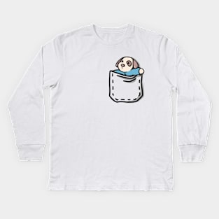 pocket dog Kids Long Sleeve T-Shirt